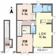 ブランシェ山の手 Cの間取り画像