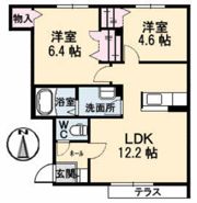 エスポワールSENDA A棟の間取り画像
