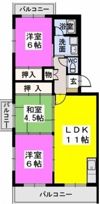 コーポラス国分の間取り画像
