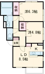 ボンヌジュルネ Aの間取り画像