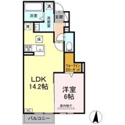 セレスティア岐南 Southの間取り画像