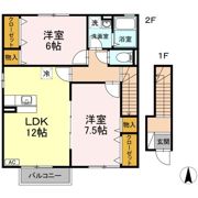 ヴィスタ桑田 Ⅷ棟の間取り画像