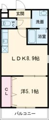 フジパレス クレアトゥール正覚寺 Ⅱ番館の間取り画像