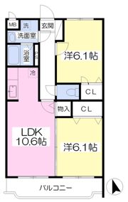 グランディール伊万里の間取り画像