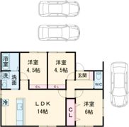 Bird Garden Ogaki Northwest Cの間取り画像