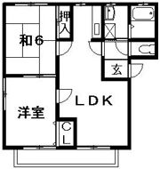 メゾンパーク中村Bの間取り画像