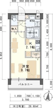しゃとれ西中田の間取り画像