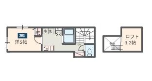 MELDIA一ノ割の間取り画像