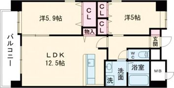 サムティ熊本近見Ⅱの間取り画像