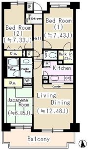 セレサ陽栄葛西の間取り画像