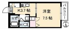 シャーメゾンウエストの間取り画像
