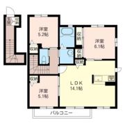マストライフ研究学園PLUS‐Bの間取り画像