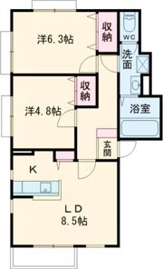 ボンヌジュルネ Aの間取り画像