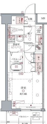 クレヴィスタ亀戸Ⅱの間取り画像