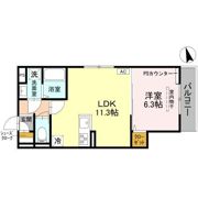GRAMM御陵荒木Cの間取り画像