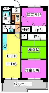 センチュリー中央の間取り画像