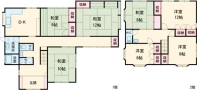 富山市天正寺 戸建ての間取り画像