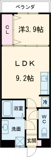 クレア大牟田駅前の間取り画像