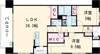 パレスト水前寺公園ソラリスの間取り画像