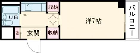 花影中村コーポの間取り画像