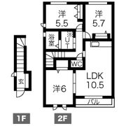 城山ヒルズ Aの間取り画像