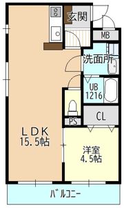 アネーロ城山の間取り画像