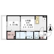 AJ南柏WestⅠの間取り画像