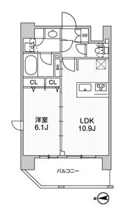 LUNIQ新御徒町Ⅱの間取り画像