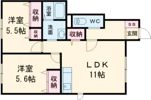 ノーヴァひびきのの間取り画像