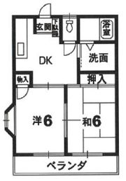 オリーブハイツの間取り画像