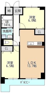 ヒルザコートの間取り画像