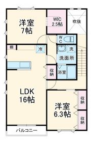 Onse Suite ⅩⅥ Aの間取り画像