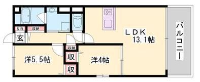 OA FLAT上野田の間取り画像