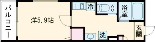 MELDIA東青梅Ⅱの間取り画像