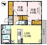 アルフォンテ上野芝の間取り画像