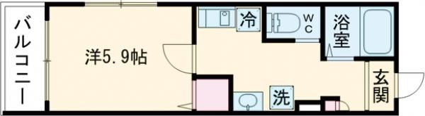 MELDIA東青梅Ⅱの間取り画像