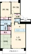 RICウエストコート四番街五弐弐号棟の間取り画像