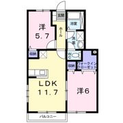 プリムヴェールCの間取り画像