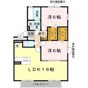 オークス玉瀬Ⅱの間取り画像