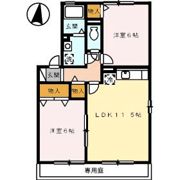 セジュール新市 A棟の間取り画像
