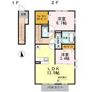 D-room桜 A棟の間取り画像