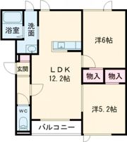 ミモザ緑町B棟の間取り画像