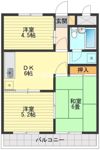 コーワコーポ第14小平の間取り画像