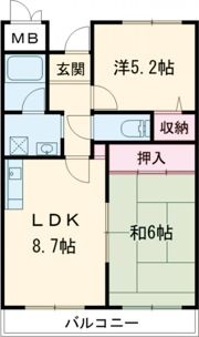 オークハウスの間取り画像