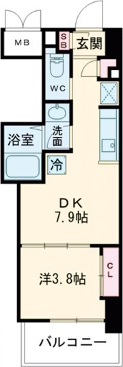 クローバー・マーレ神戸の間取り画像