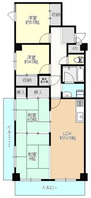 ポレスター呉中央の間取り画像