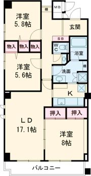 アネシス小幡の間取り画像