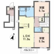ベルメゾン桑野Aの間取り画像