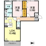 セカンドコート B棟の間取り画像