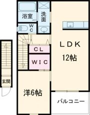 メテオール荒尾駅前 A棟の間取り画像